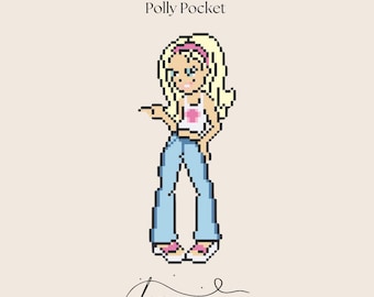 Polly Pocket Digital Stitch Chart | Needlepoint, Cross Stitch