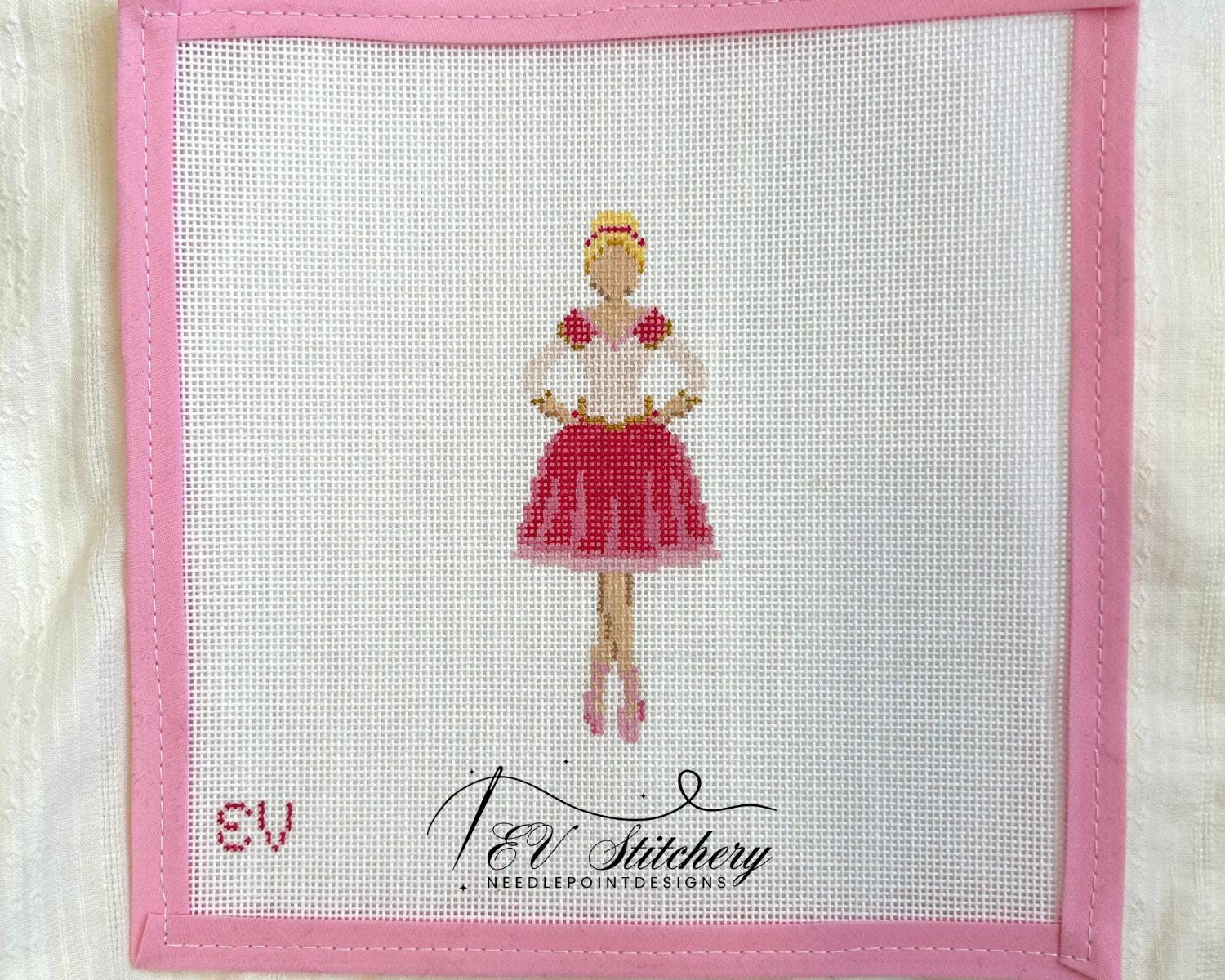 Genevieve Doll | 12 Dancing Princesses | Hand Painted Needlepoint