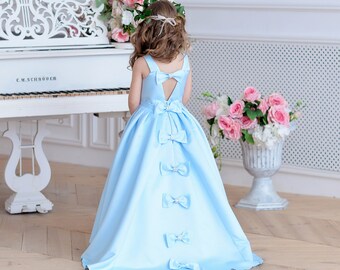 sky blue dress for kids