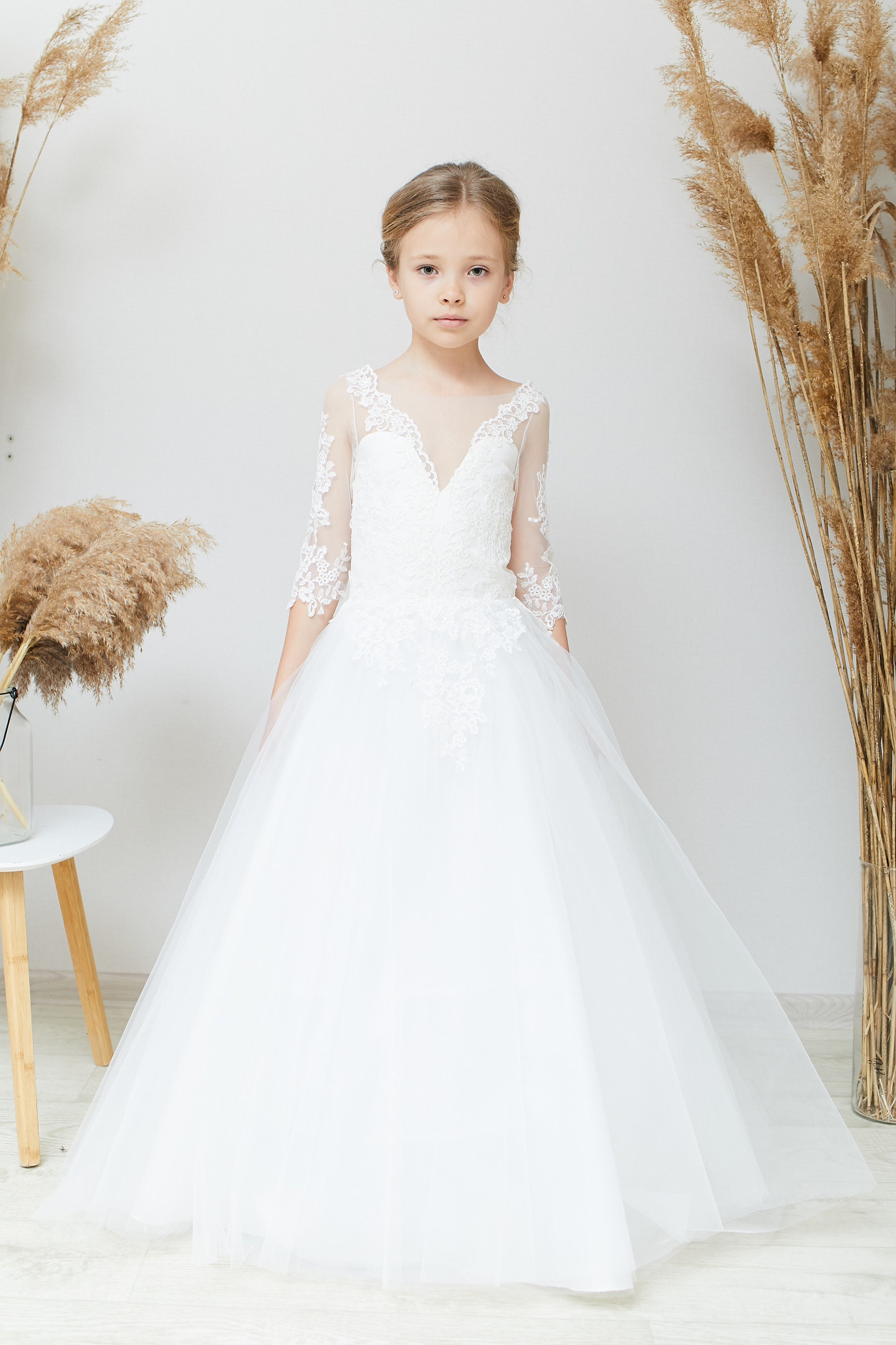 Ivory Flower Girl Dress Cream Tulle dress Puffy Tutu flower Etsy