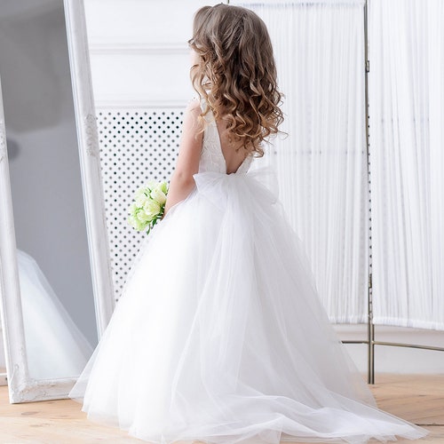 3D Butterfly Applique Flower Girl Dress - Lace Tulle Pageant Dress For Special Occasions