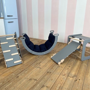 Montessori climber set, Toddler Arch cushion, Kletterdreieck, Toddler baby climbing gym, Indoor playground, Montessori christmas baby gift, image 4