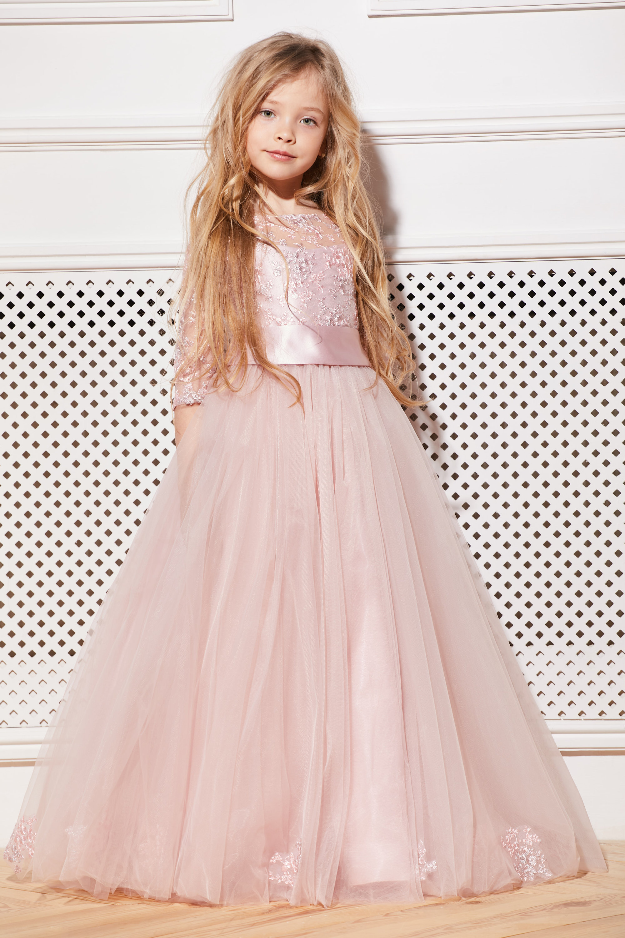 Blush Flower Girl Dress Cream Tulle Pink Tutu Birthday Wedding Etsy