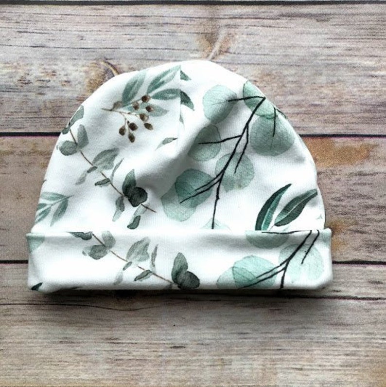 Newborn Swaddle Set Eucalyptus Organic Swaddle Set Leaves Etsy