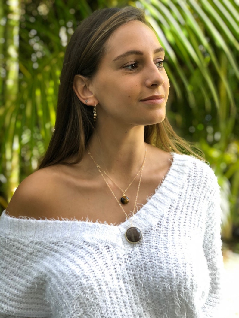Celia Necklace Boho necklace Pendant necklace Jasper necklace Gemstone necklace