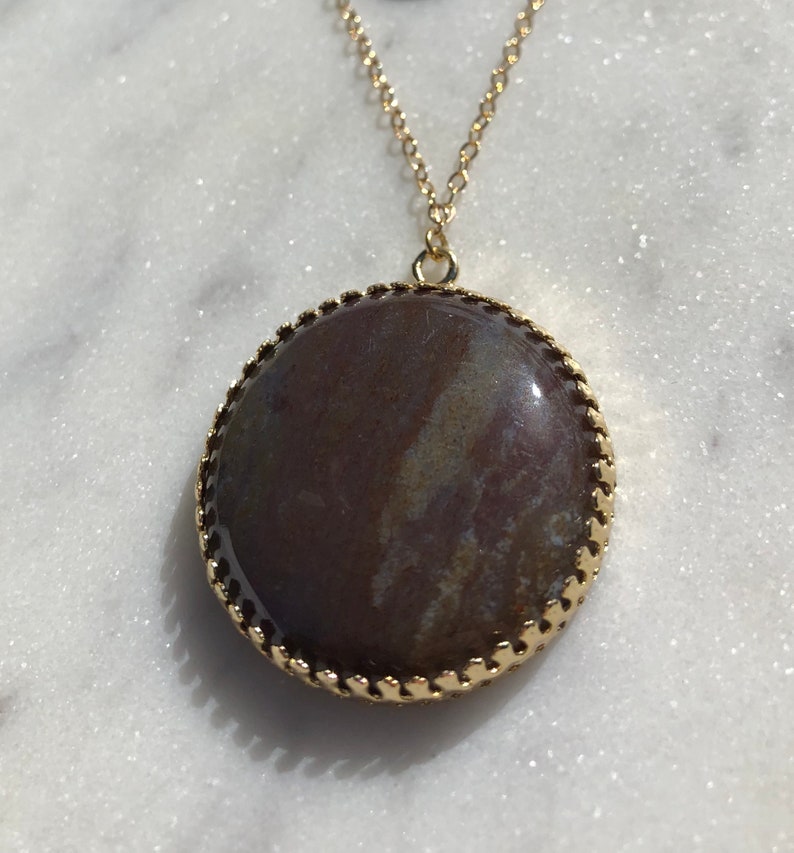 Celia Necklace Boho necklace Pendant necklace Jasper necklace Gemstone necklace