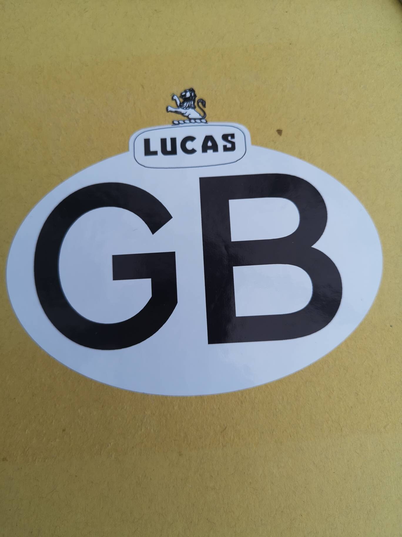 UK Great Britain Oval Country Code Sticker – Glossy Adhesive For Car Or Truck