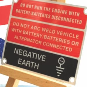 Early Land Rover Classic Car Negative Earth replacement plate PART NO 396116