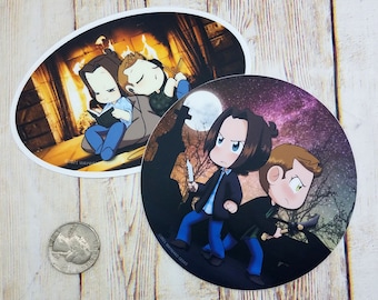 Fireside Boys and Hunters' Reckoning Decals Wayward Geeks Original Art by KamiDioxx - TWO DECALS