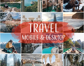 14 Travel Lightroom Presets: Mobile & Desktop Filters (DNG File)