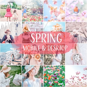 Spring Lightroom Presets, Bloom Presets, Floral Presets, Clean Mobile Presets, White Presets For Mobile, Clean Presets For Bloggers