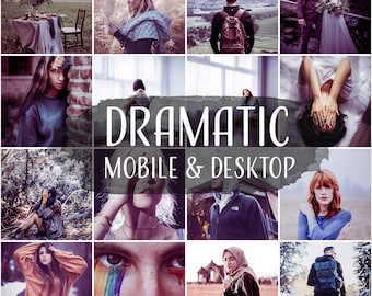 Dramatic Lightroom Presets: Mobile & Desktop Filters (DNG, XMP)