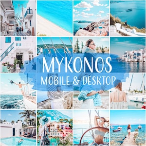NEW 7 Mykonos Mobile Lightroom Presets, Desktop Presets , Instagram Presets, Preset for Bloggers