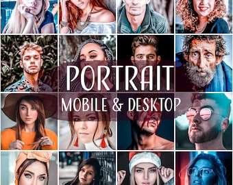 10 Portrait Lightroom Presets, Lightroom Mobile Presets, Lightroom Desktop Presets