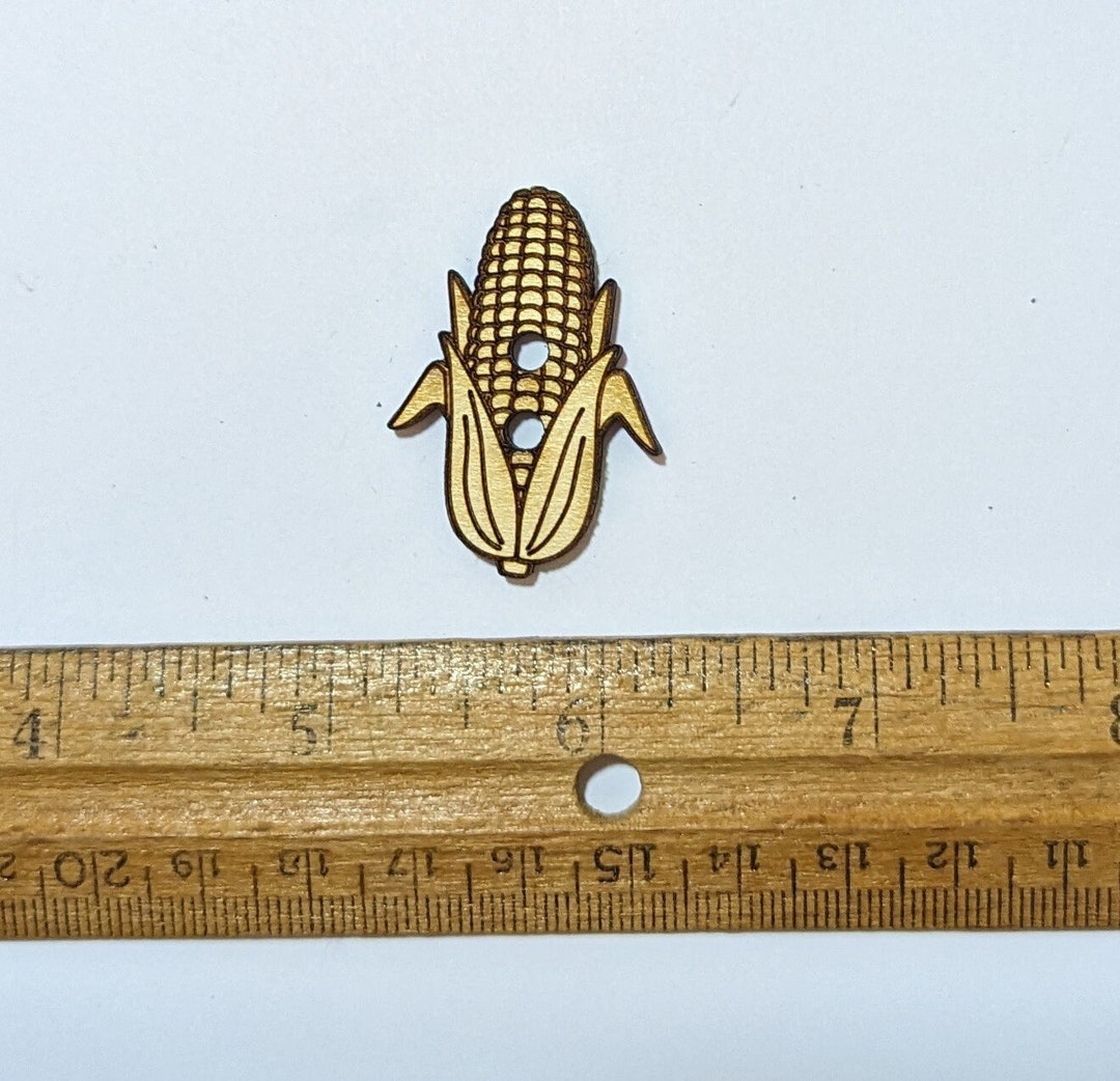 12 Corn on the Cob Laser Cut Wooden Unfinished Buttons - Etsy