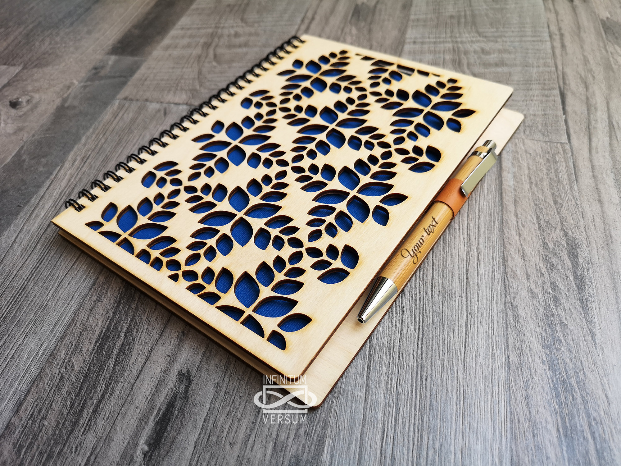 Laser Cut Wood Journal Guest Notebook Personalized Wooden Etsy