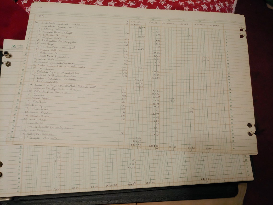 Vintage Ledger Paper large sheets Etsy