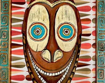 Replica "New Guinea" Tiki Mask wall art