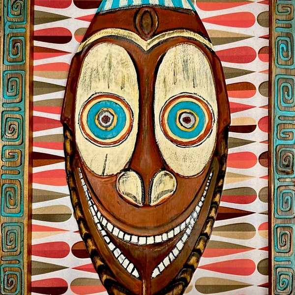 Replica "New Guinea" Tiki Mask wall art