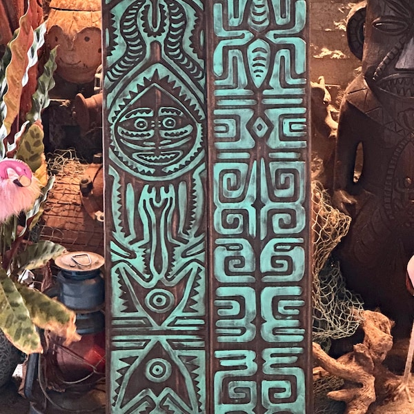 Panneaux muraux décoratifs de style polynésien