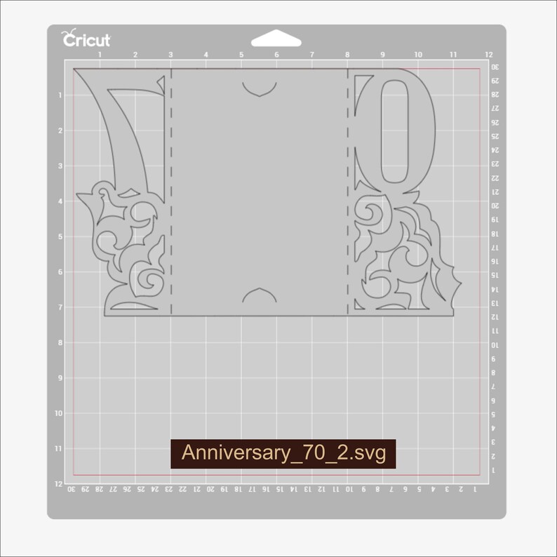Download 70th birthday svg 70 Years Card 5x7 SVG DXF 70th | Etsy