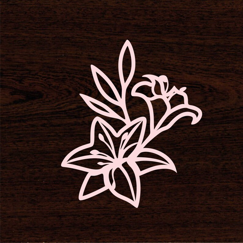 Download Lily svg Easter svg Flowers svg Laser cut files Silhouette ...