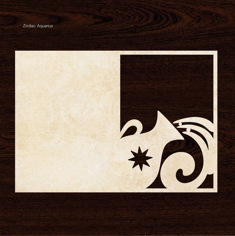 Download Greeting card svg for the zodiac sign Aquarius Card ...