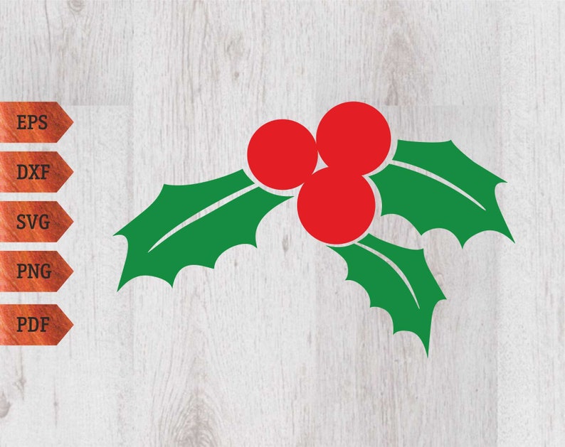 Download Christmas Holly Svg Holly Svg Holly Cut File Silhouette Cut Etsy