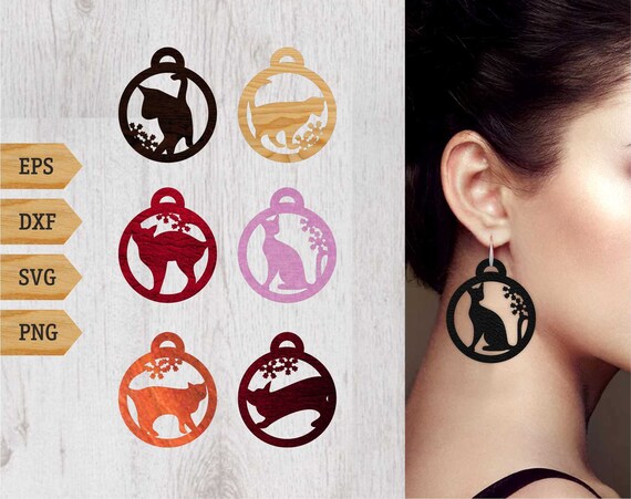 Download Earrings Cat Svg Jewelry Svg Earrings Circle Svg Pendant Svg Etsy 3D SVG Files Ideas | SVG, Paper Crafts, SVG File