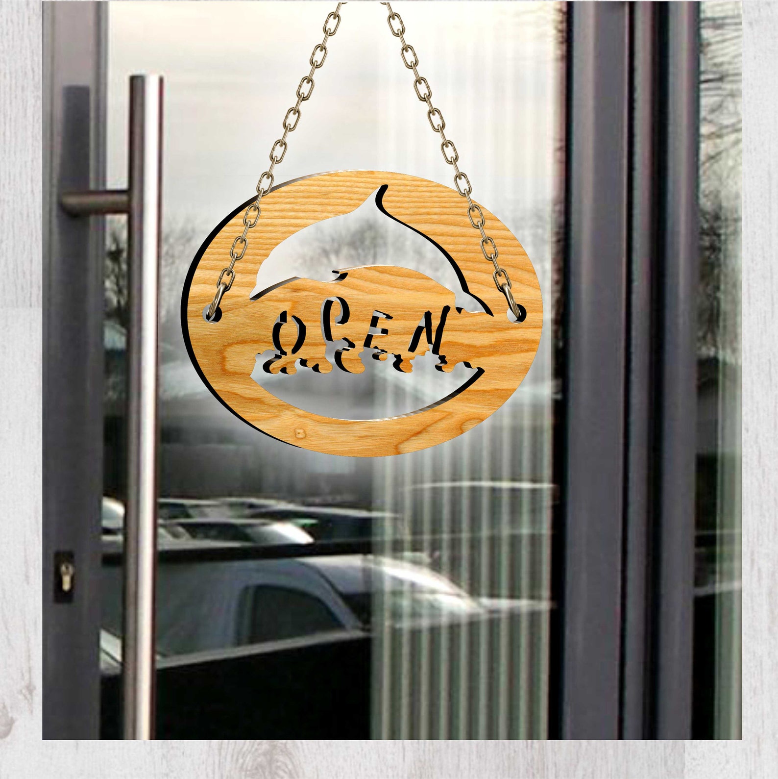 Download Open Closed Sign Dolphin SVG Waves Svg Cut File Signs for ...