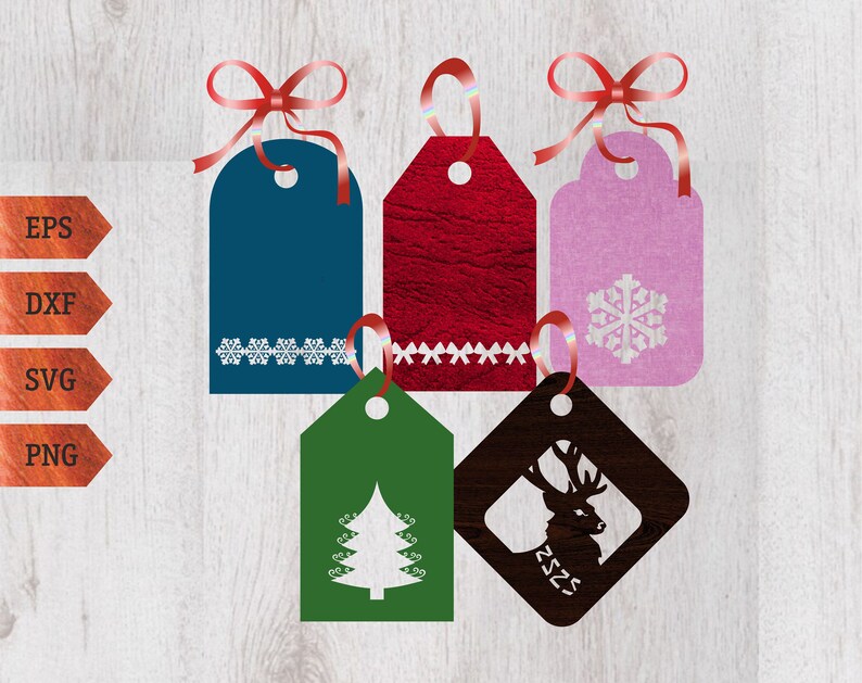 Christmas Tags svg Christmas gift labels Cut File Template | Etsy