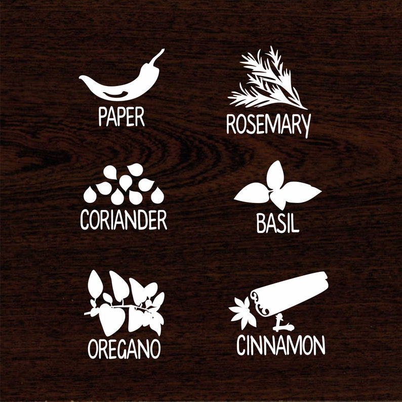 Download Spice labels svg Seasoning labels Herbs sign Condiments ...