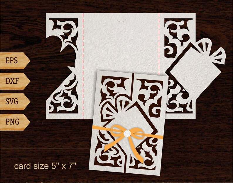 Download Tarjeta 5x7 presente archivos svg para cricut Geeting ...