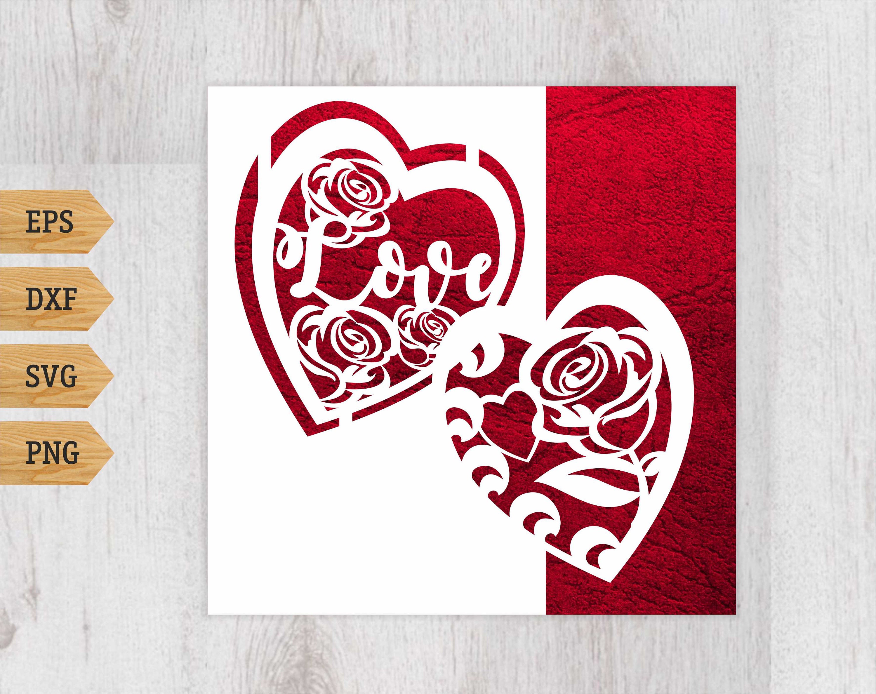 Download Two Heart Svg Valentine S Love Card 48 X 48 Etsy