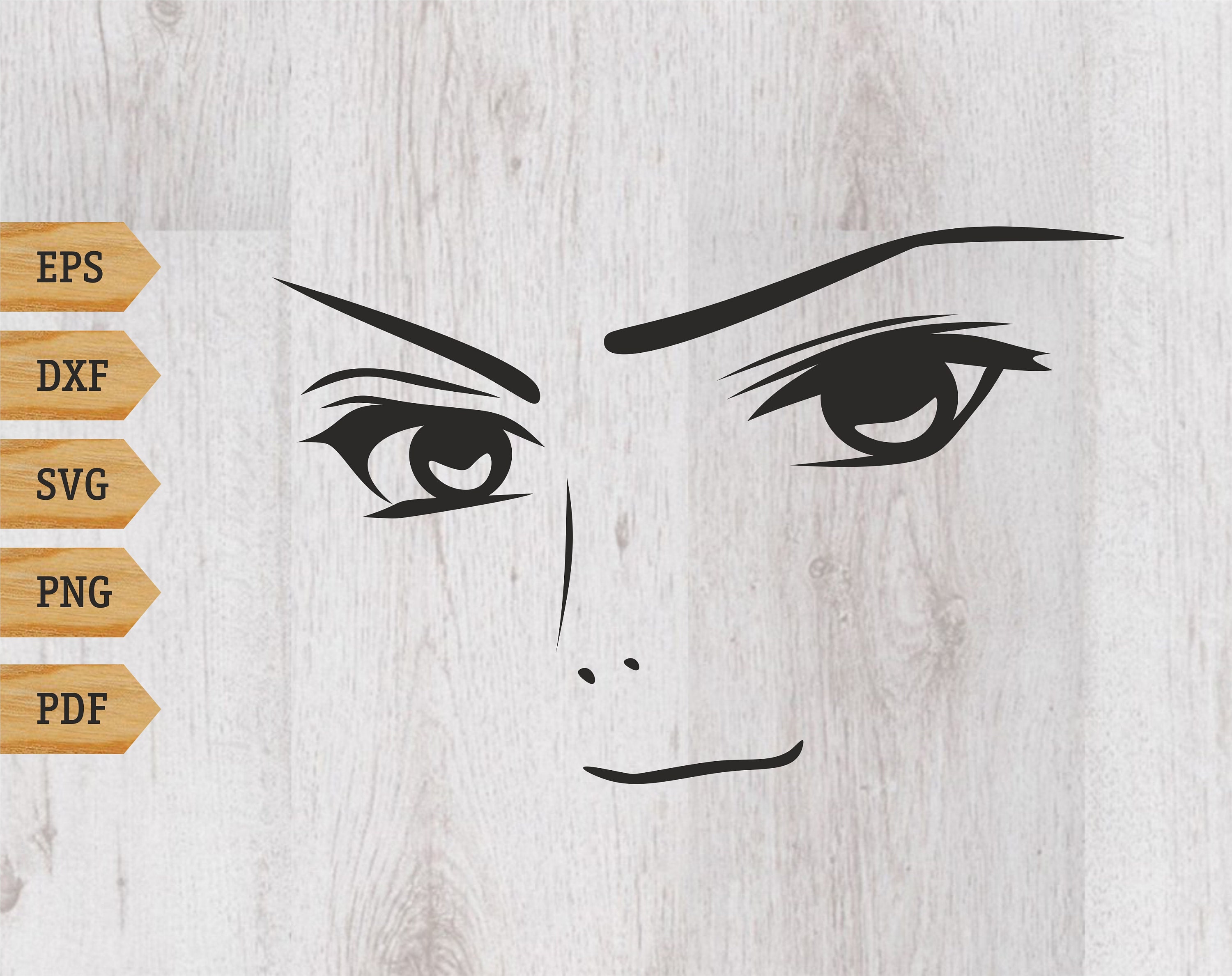 Anime Eyes Face Svg Eyes Svg Anime Eyes Shirt Eyebrows Svg Etsy