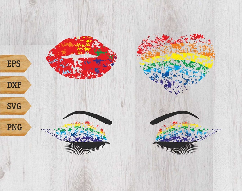Download Lgbt Svg Gay Pride Svg Instant Download Svg Cutting File Pride Month Svg Unicorn Pride Svg Grunge Eyes Svg Lips Grunge Cut File Kits How To Carving Whittling