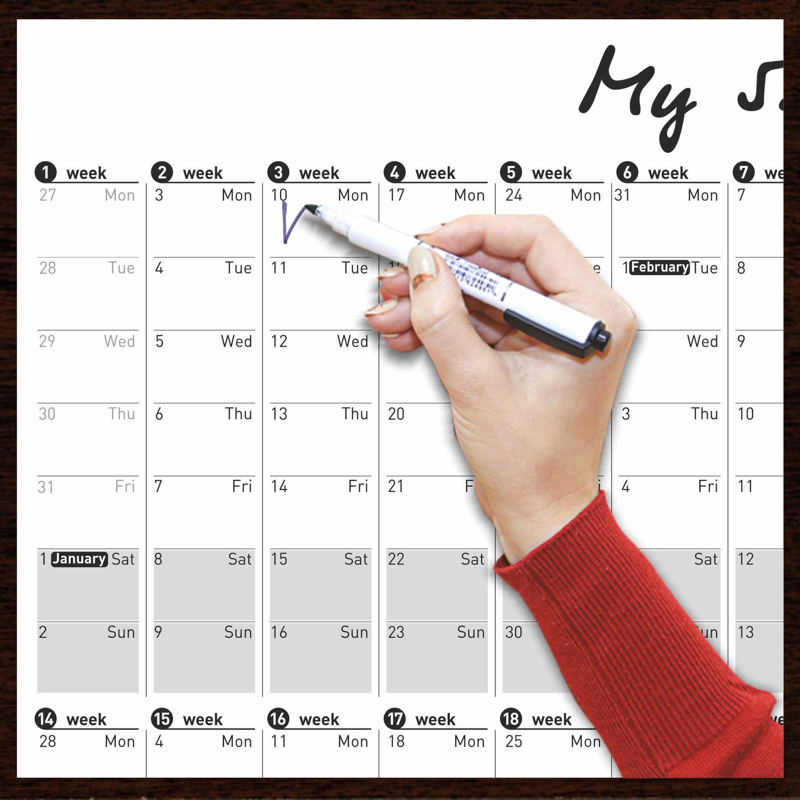 printable wall calendar large 2022 my 52 weeks printable