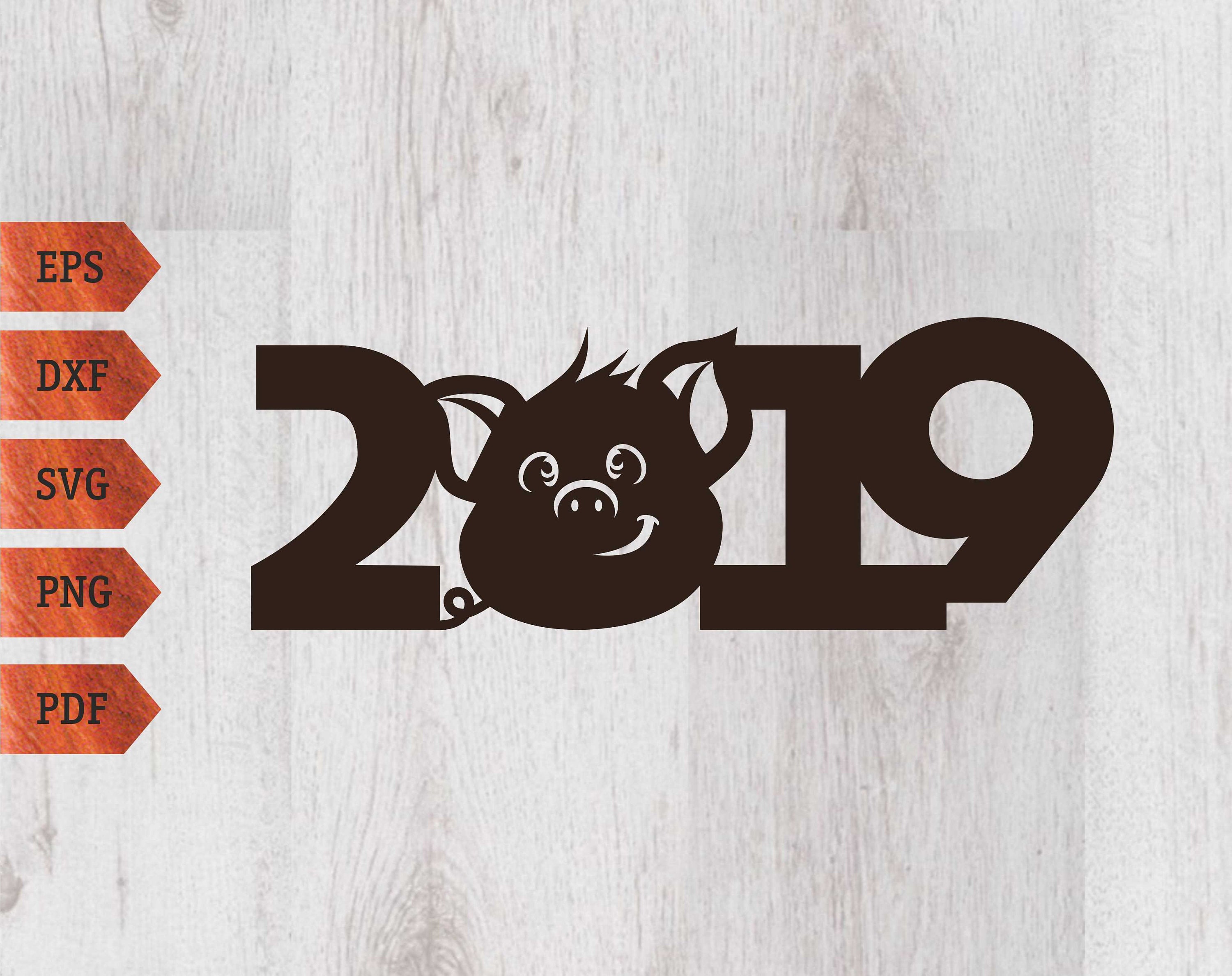 Download Pig 2019 svg Symbol of the year 2019 pig Christmas pig ...