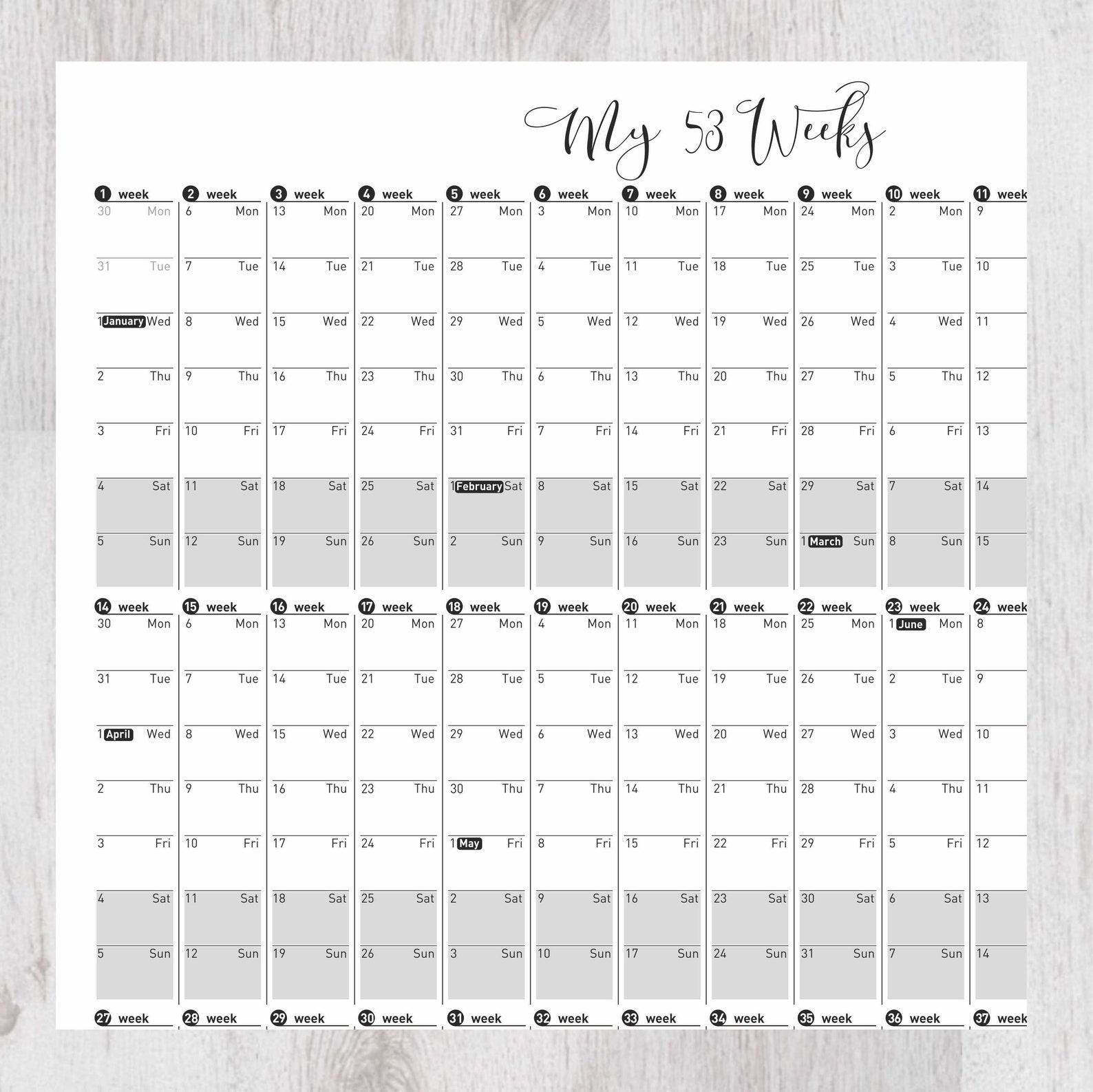 2020-wall-calendar-yearly-my-53-weeks-printable-2020-pdf-etsy