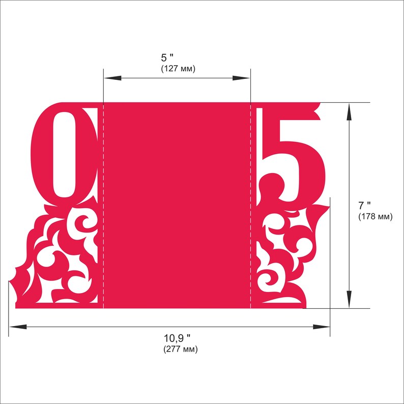 Download 50th birthday svg 50 Years Card 5x7 SVG DXF 50th birthday ...