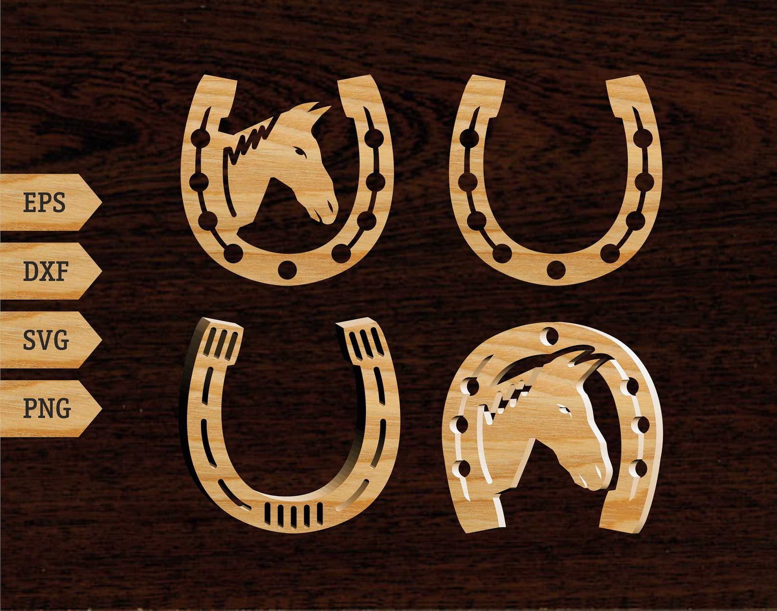 Horseshoe svg Horse svg Digital format DXF clipart Cut file Etsy