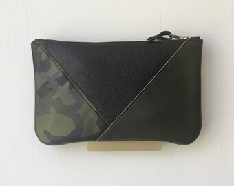 Trinity Clutch, Handheld Two-tone Leather Bag - Limted Edition