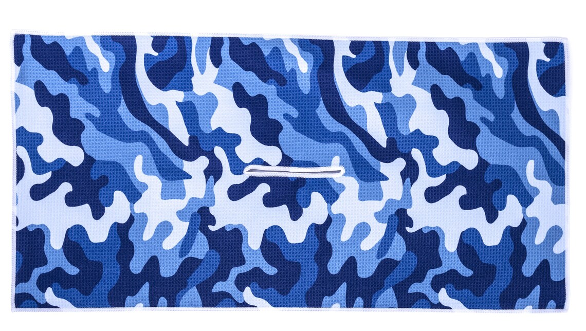 Center Cut Blue Camo Golf Towel Etsy