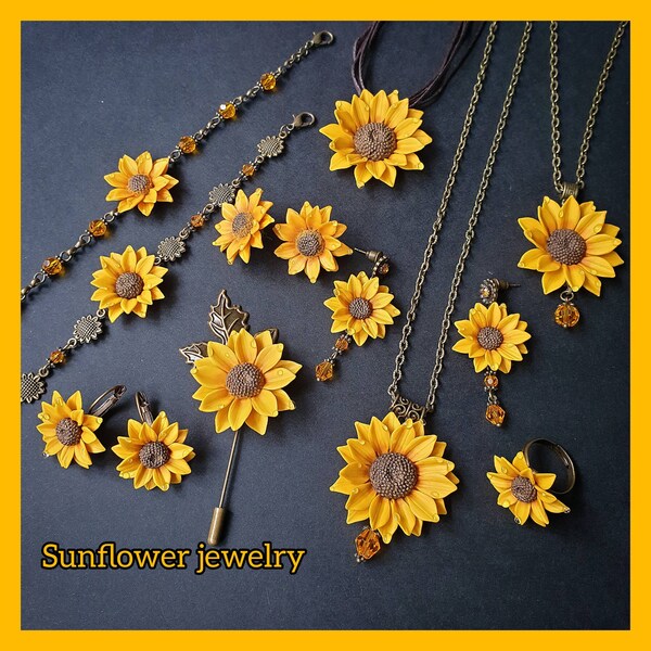 Sunflower Jewelry Etsy