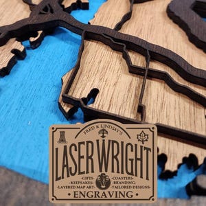 Large Alabama Layer Map SVG | Lightburn File | Laser Map