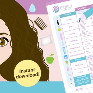 Curly Planner - imprimable et numérique