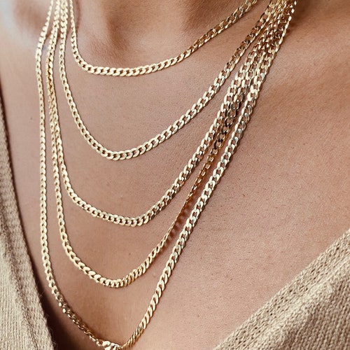 9ct Gold Curb/cuban Link Chain Solid 