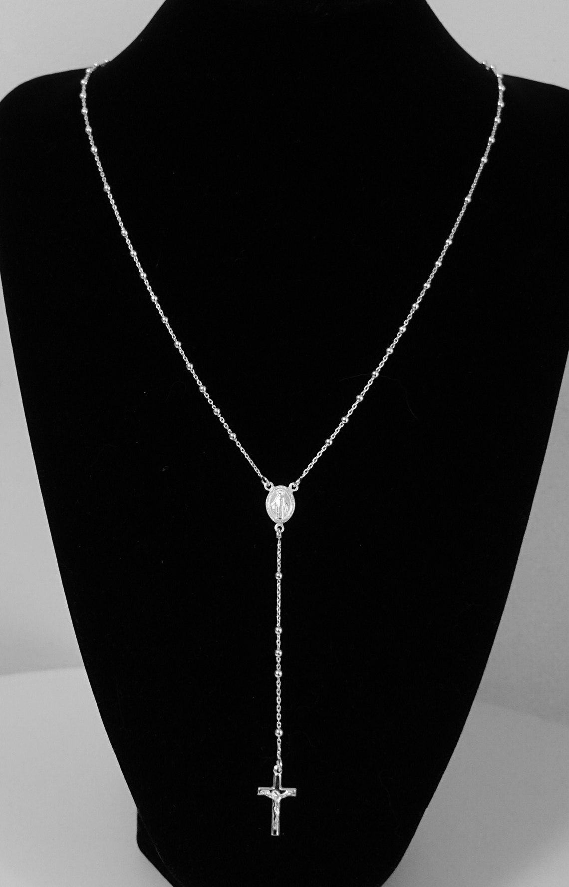 Sterling Silver Rosary Beads 9g 0.3cm 24inch Solid Silver Etsy UK