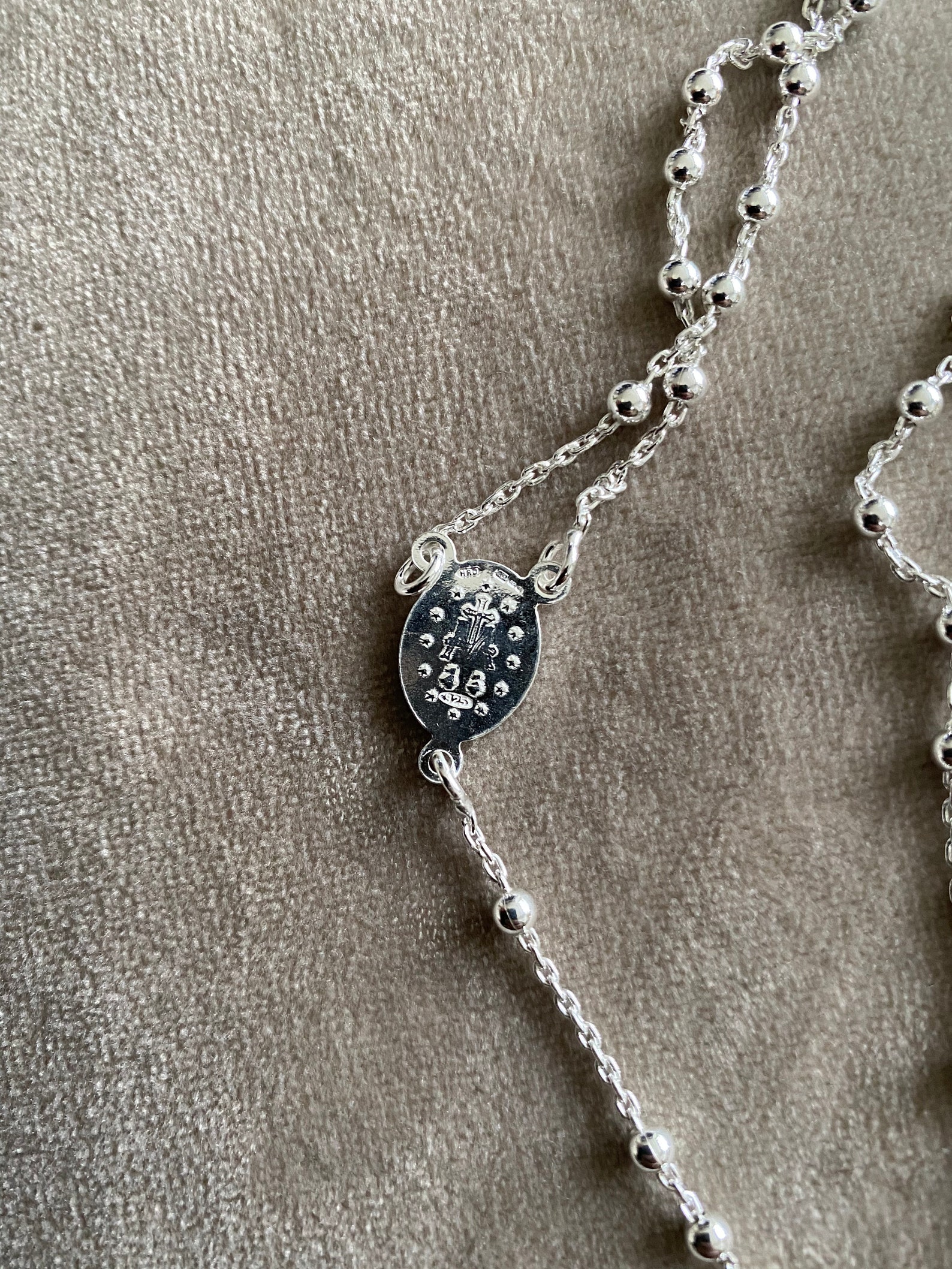 Sterling Silver Rosary Beads 9g 0.3cm 24inch Solid Silver Etsy UK