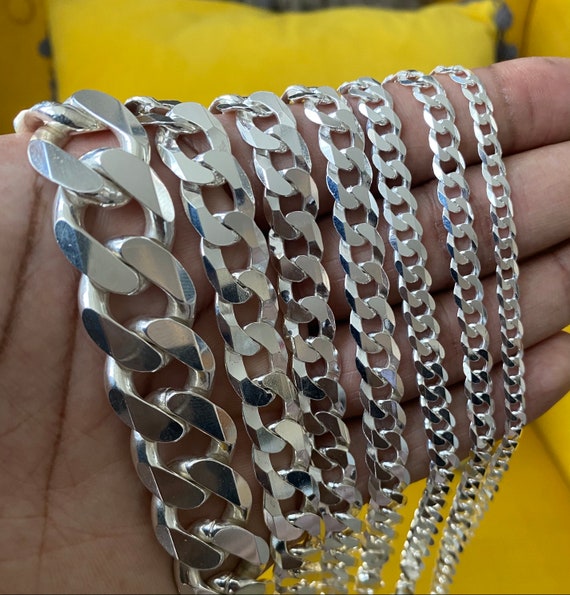Silver Curb Link Chain 5mm 20mm Silver 